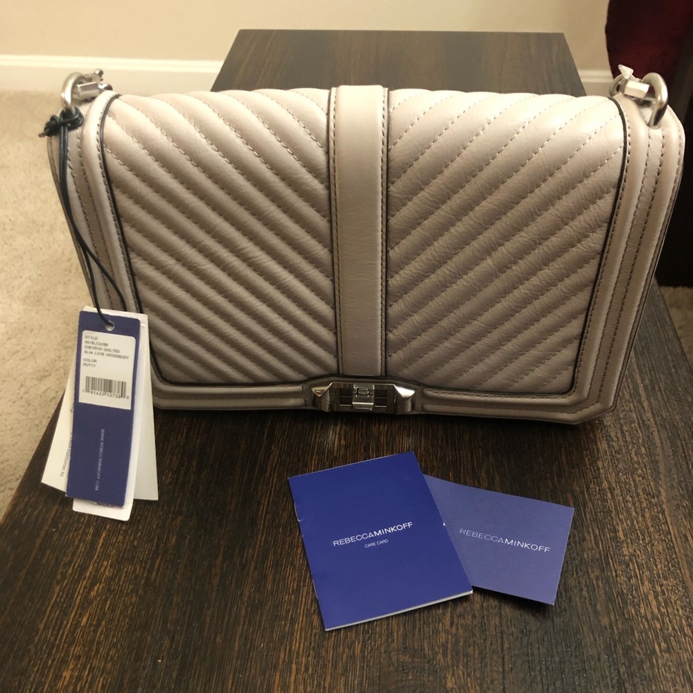 RebeccaMinkoff Chevron Quilted Slim Love Crossbody